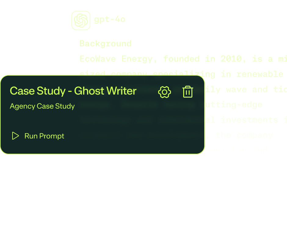 Turn good prompts into consistent outputs